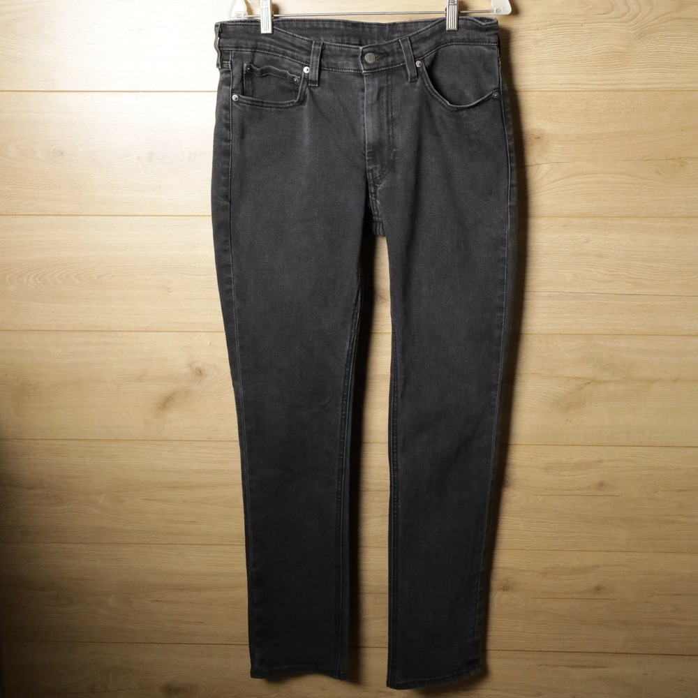 Levi's 511 Mens‎ Jeans Black Slim Fit Stretch Size 34x34